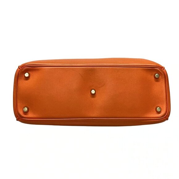 Auth DIOR/ChristianDior Diorissimo Orange Leather Tote Bag - Picture 6 of 15